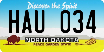 ND license plate HAU034