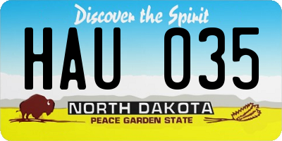 ND license plate HAU035