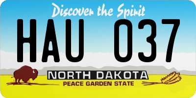 ND license plate HAU037