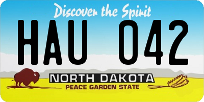ND license plate HAU042