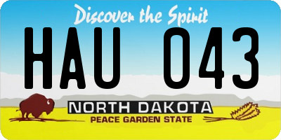 ND license plate HAU043