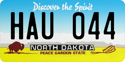 ND license plate HAU044