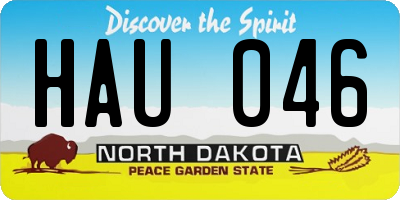 ND license plate HAU046