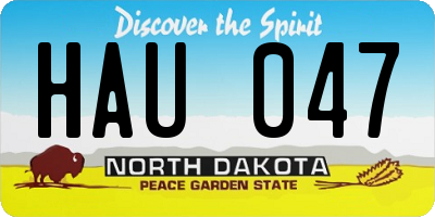 ND license plate HAU047