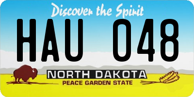 ND license plate HAU048