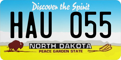 ND license plate HAU055