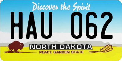 ND license plate HAU062