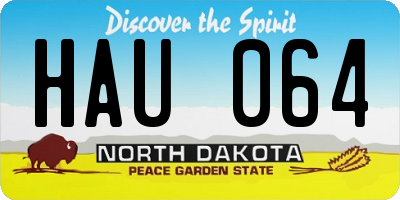 ND license plate HAU064