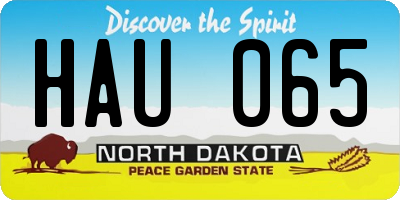 ND license plate HAU065