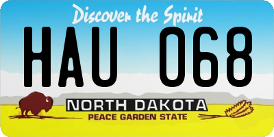 ND license plate HAU068