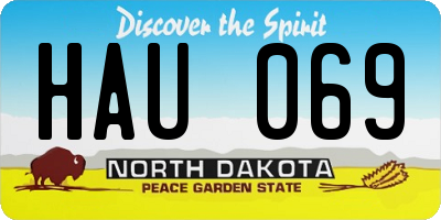 ND license plate HAU069