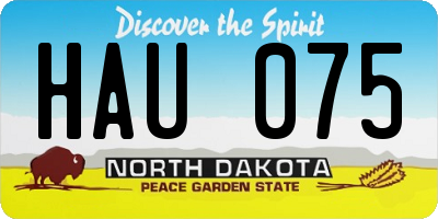 ND license plate HAU075