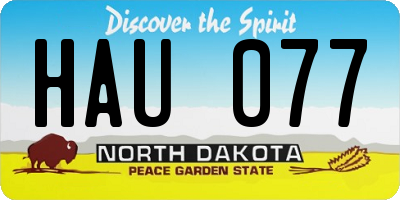 ND license plate HAU077