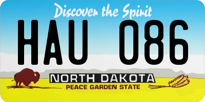 ND license plate HAU086