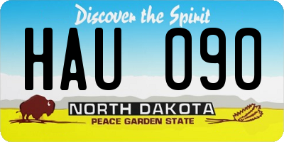 ND license plate HAU090