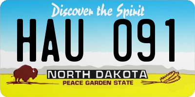 ND license plate HAU091