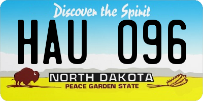 ND license plate HAU096