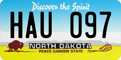 ND license plate HAU097
