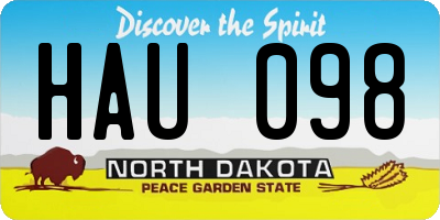 ND license plate HAU098