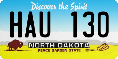 ND license plate HAU130