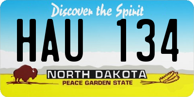 ND license plate HAU134