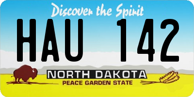 ND license plate HAU142