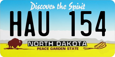 ND license plate HAU154