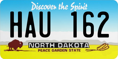 ND license plate HAU162