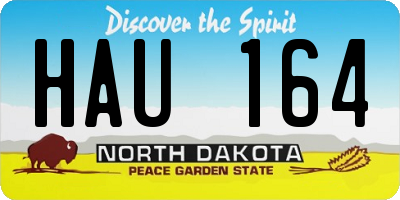 ND license plate HAU164