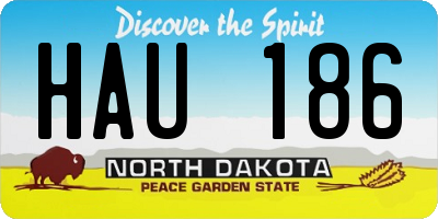 ND license plate HAU186