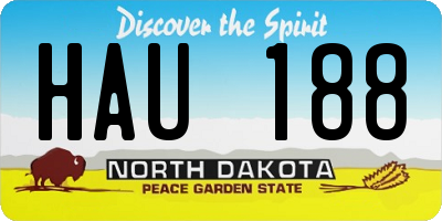 ND license plate HAU188