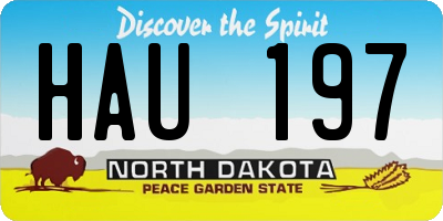 ND license plate HAU197