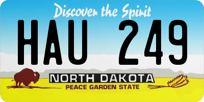 ND license plate HAU249