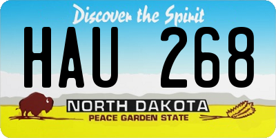 ND license plate HAU268