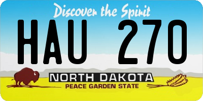ND license plate HAU270