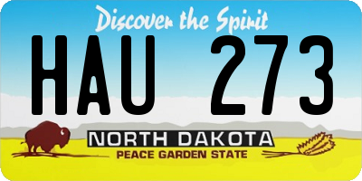 ND license plate HAU273