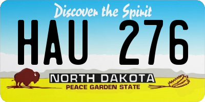 ND license plate HAU276