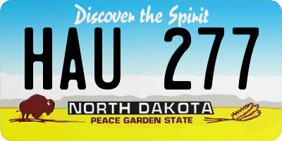ND license plate HAU277