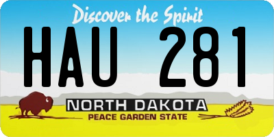 ND license plate HAU281