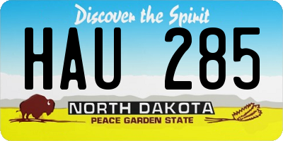 ND license plate HAU285