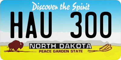 ND license plate HAU300