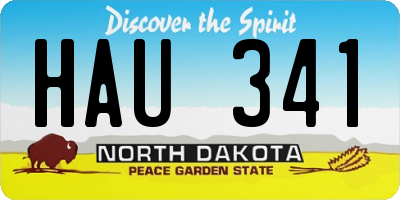 ND license plate HAU341
