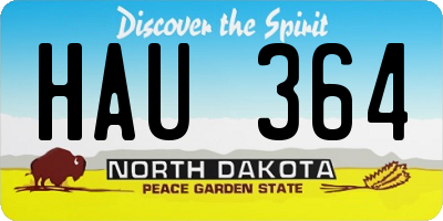 ND license plate HAU364