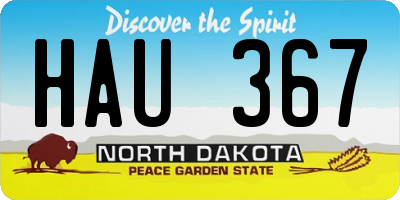 ND license plate HAU367