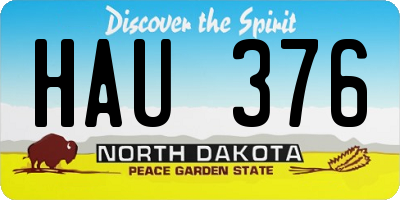 ND license plate HAU376