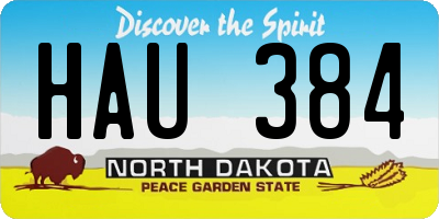 ND license plate HAU384