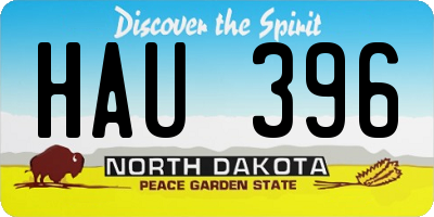 ND license plate HAU396