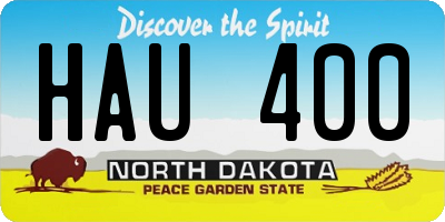 ND license plate HAU400