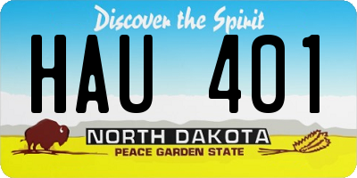 ND license plate HAU401