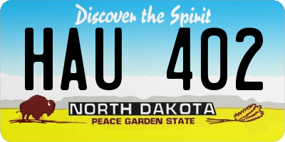 ND license plate HAU402